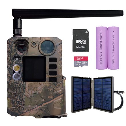 Boly Guard Draco BG410-MFP 4G email küldő és felhős vadkamera szett duál vakuval és napelem panellel