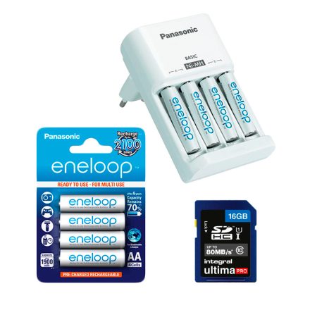 Vadkamera kiegészítő szett (Eneloop 2000 mAh AA akku x 8 + töltő + 32GB SD)